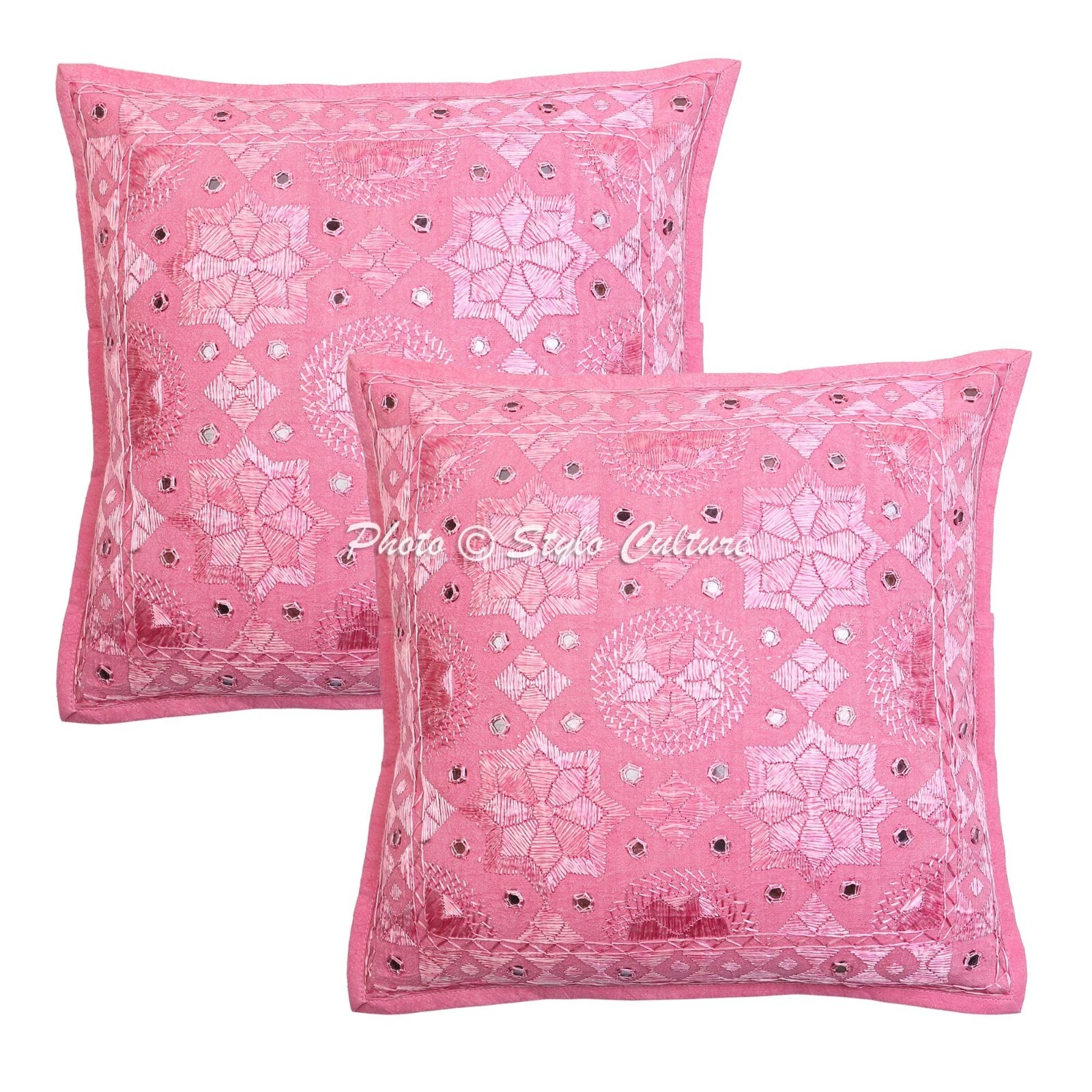 New Home Decor Bohemian Embroidered 16 x 16 in Pillow Cover Case Cushion Room