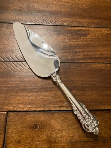 BIG WALLACE GRANDE BAROQUE CAKE SERVER CUTTER STERLING SILVER GRAND SERVER HH - Picture 3 of 6