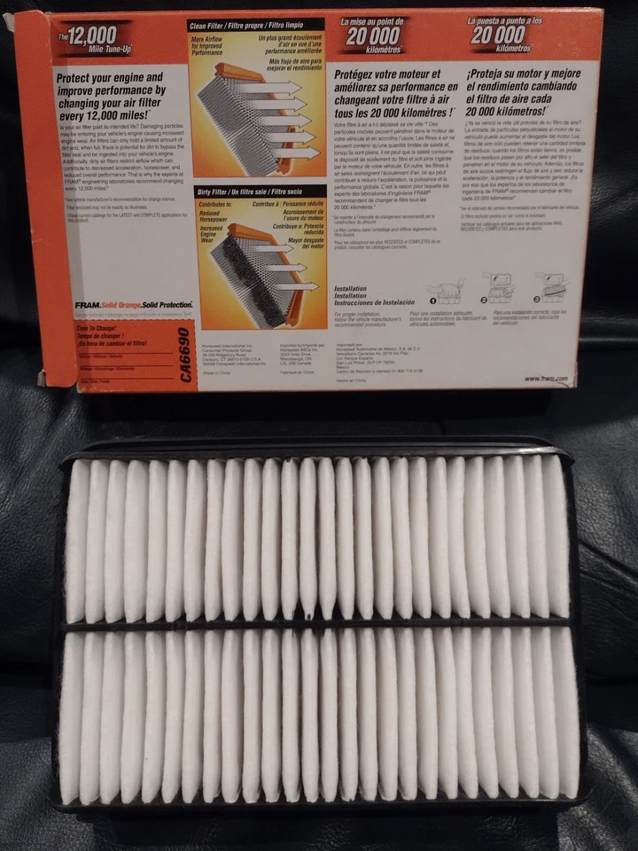 Fram CA6690 Air Filter for Toyota Mazda Isuzu Geo 1990s cars and trucks - Image 4 of 4