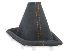 SCHALTMANSCHETTE FUR HYUNDAI i20N 2021-2024 SCHALTSACK ALCANTARA NAHT ORANGE