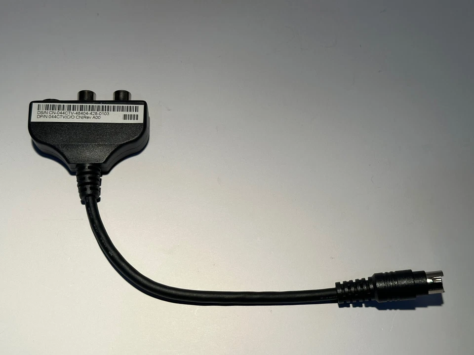 Dell S Video Composite Audio Adapter Cable 044CTV Black PC Computer Part - Image 2 of 4