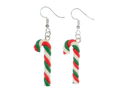 Zuckerstange Ohrringe Miniblings Hänger Candy Lutscher Weihnachten rot weiß grün