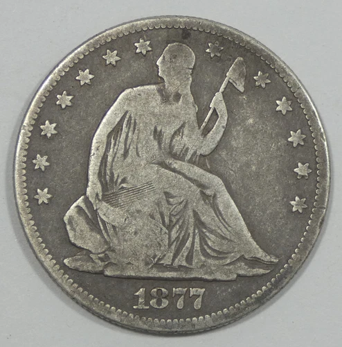 1877-P Seated Liberty Half Dollar — photo from the most recent tracked eBay sale