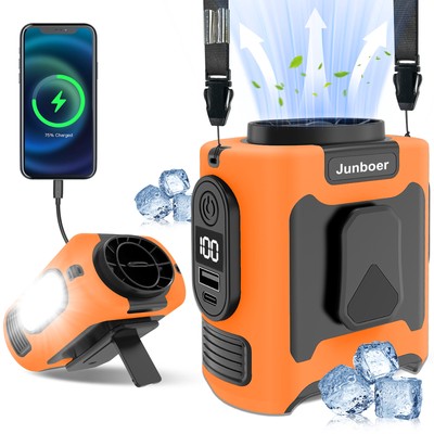 2025 UPGRADE Portable Waist & Neck Fan Belt Fan 10000mAh Power Bank Rechargeable
