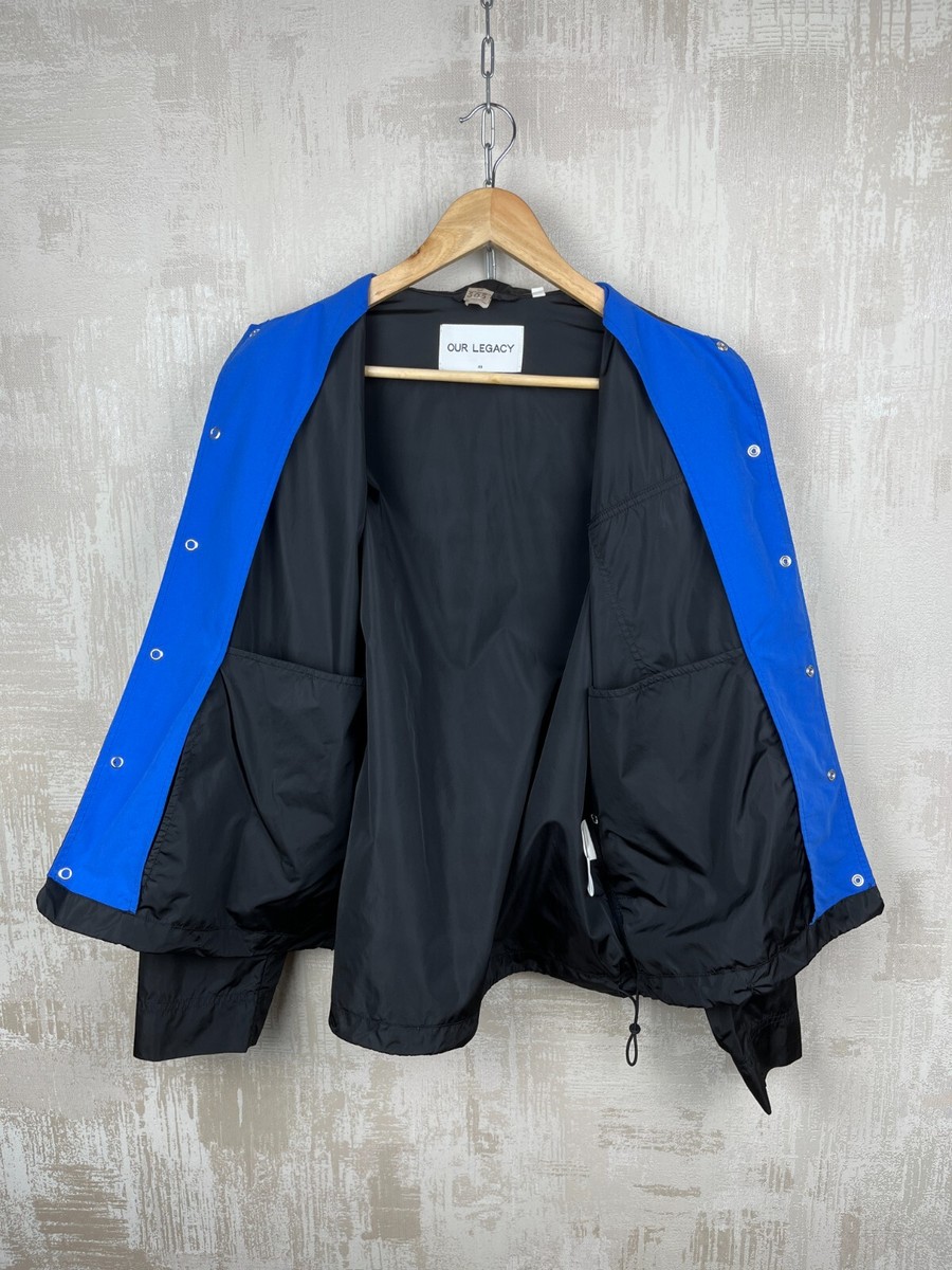 OUR LEGACY Black Groove Nylon Cowboy Coach Jacket Men's Size OUR LEGACY Black Groove Nylon Cowboy Coach Jacket Men's Size