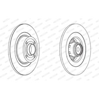 2 Bremsscheibe Ferodo DDF1570 Premier FüR Renault, Hinterachse