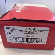 New Pass & Seymour Legrand TP7-W 1-Gang Receptacle White Wall Plate Box Of 20