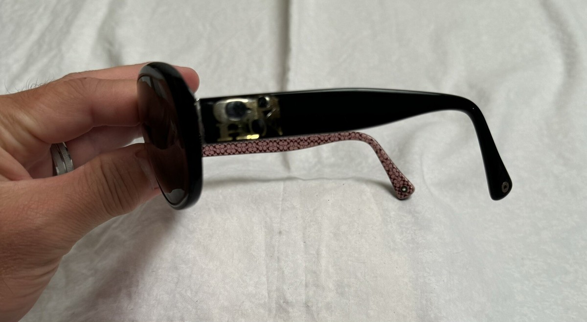 COACH SUNGLASSES HC8038 L025 GORGINA Coach HC 8038 L025 5034/11 Gorgina Oval Black Sunglasses 58  main image 2