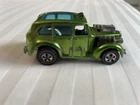 Vintage 1970 Hot Wheels Redline Cockney Cab Green Diecast Taxi Toy Car Hong Kong