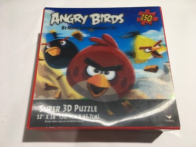 New Angry Birds Super 3D Puzzle Rovio Entertainment LTD 150 Pieces 12'' X 18'' 