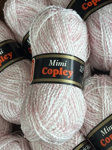 Yarn Vintage COPLEY Mimi Light Baby Pink Bouclé Crafts Lot of 11 - Picture 5 of 12