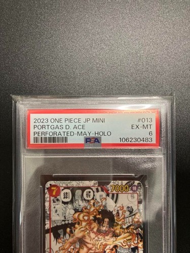 PSA 6 Portgas D Ace OP02-013 SR Comic Parallel Manga Alt Art ONE PIECE Japanese - Picture 2 of 6