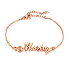 Pulsera tobillera con letra inicial personalizada para mujer nombre alfabeto