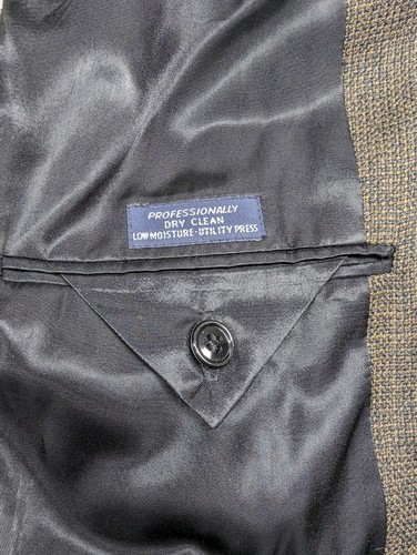 Oak Creek Tweed Sport Coat 100% Lambswool Deep Olive Green Blazer Mens Size 42R - Picture 9 of 13