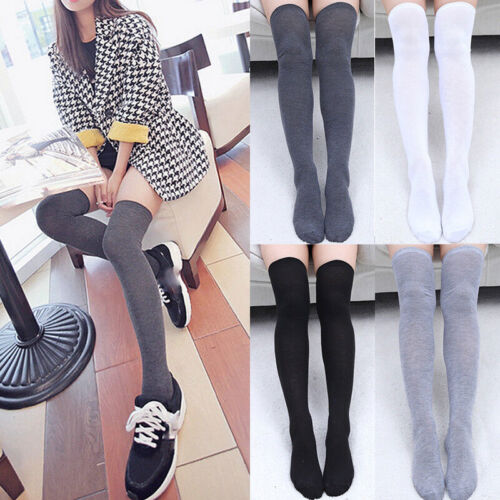 Fashion Ladies Women Girls Thigh High OVER KNEE Socks Long Stockings - Picture 1 of 10