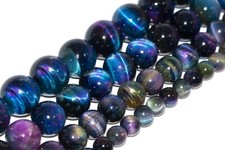 Cat Eye Aurora Tiger Eye Beads Round Gemstone Loose Beads 4/6/8/10/11-12MM