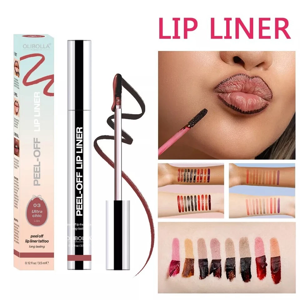 Peel Off Lip Stain Liner Tattoo Waterproof Smudge Proof Makeup Lipstick - image 4 of 4