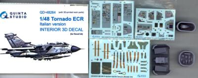 Quinta Studios 1/48 TORNADO ECR 3D DECAL COLORED INTERIOR SET & RESIN PARTS Rev
