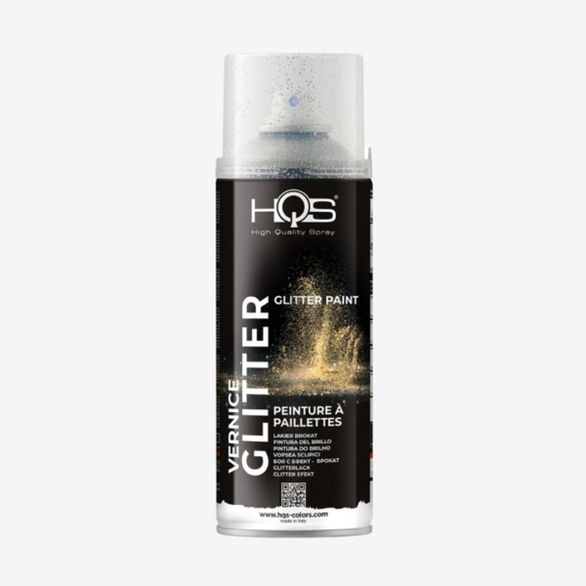 VERNICE SPRAY EFFETTO GLITTER SILVER 400 ML HQS COLORS