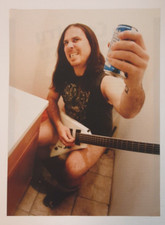 EXHUMED ~ Matt Harvey having a beer on the toilet DEATH ~ Magazine Page PINUP