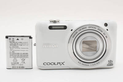 Excellent+++++NIKON COOLPIX S6600 White Digital Compact Camera