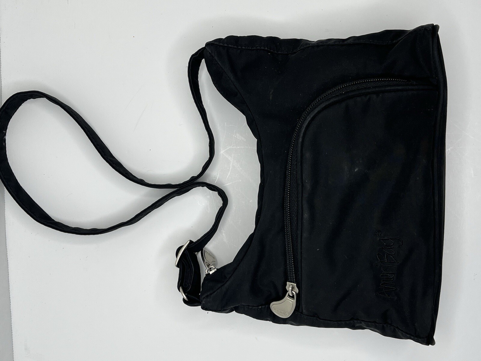 Ameri Nylon Healthy Mini Shoulder Bag Solid Black… - image 11