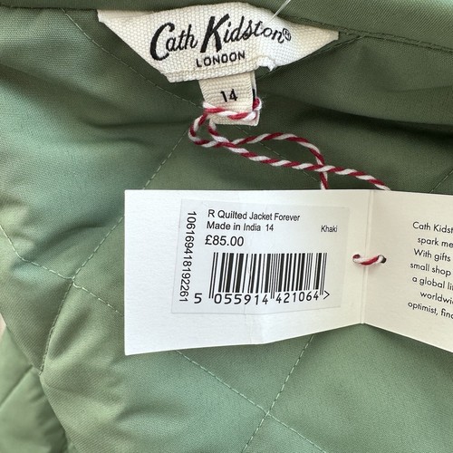 BNWT Cath Kidston Forever Quilted Jacket in Green Floral Print 14 Coats, Jackets - Picture 9 of 11