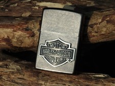 Zippo Lighter - Harley Davidson - Bar and Shield Emblem - Gray Dusk - Dealership