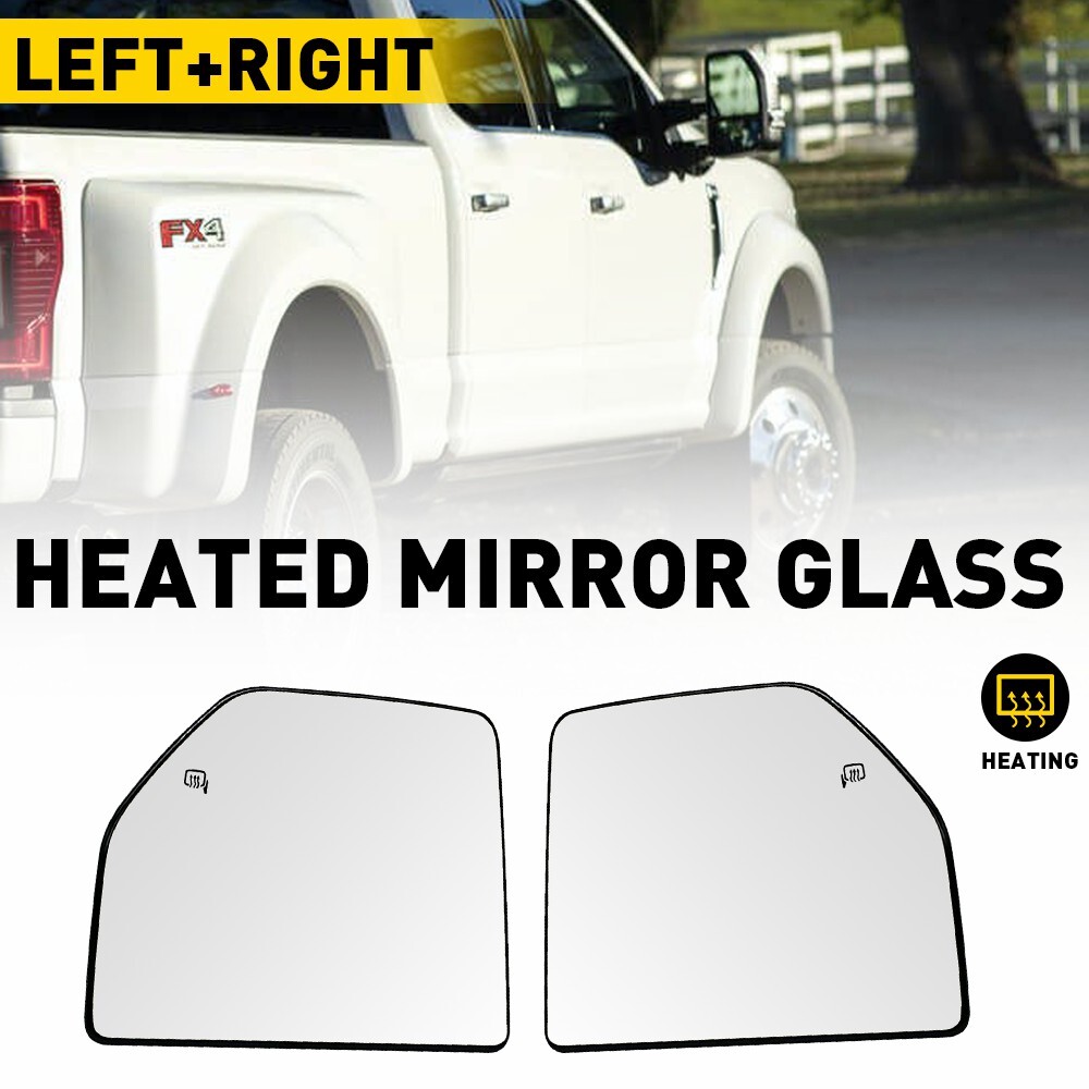 Towing Mirror Glass Heated Upper Passenger Right Left for Ford F150 Pickup Truck