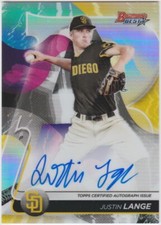 2020 Bowman's Best of B20-JLA Justin Lange Refractor Auto Padres Autograph Card