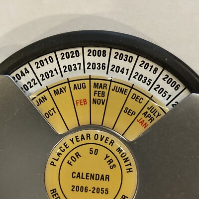 Vintage 50 Year Metal Desk Calendar 2006-2055 | eBay