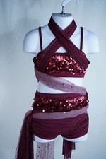 Beautiful Lyrica dance costume custom made with Swarovski rhinestones S Child