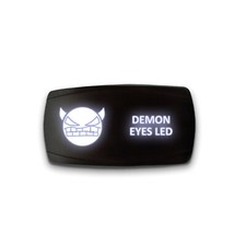 DEMON EYE LED - Horizontal LED Rocker Switch 5 Pin Dual Light 20A 12V ON / OFF