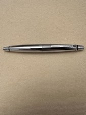 Cross Chrome Rollerball Pen / Executive Metal Pen / Boxy Tapered Design
