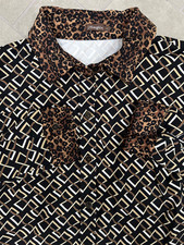 J. McLaughlin NWOT CATALINA CLOTH Button Up Shirt Stretch LARGE long sleeve