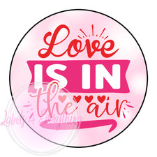 Valentine Day Stickers Love Is In The Air Red Pink  Sweet Cone Gift Label