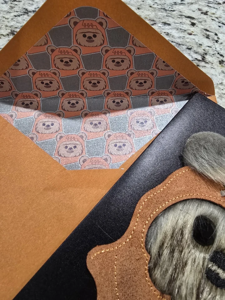 💥Papyrus Star Wars Leather Ewok Birthday Card Greeting Card💥 - Image 3 of 4