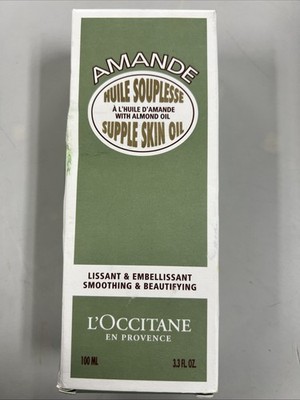 L'Occitane Almond Supple Skin Oil 3.3 Ounce New Smoothing Beautifying