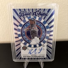 2025 Panini Prospect Edition Kayson Cunningham Blue Chips On Card Auto
