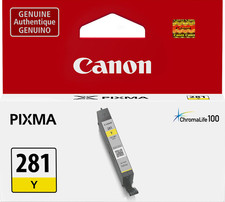 New Genuine Canon CLI-281 Yellow Ink Cartridges PIXMA TS6120, TS8120