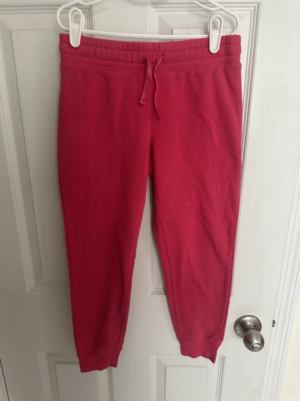 Athletic Works Girls Pink Sweatpants Joggers M 7/8 Medium