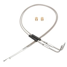 42" Stainless Steel Throttle Idle Cable Set 5657902A Fits FXST FLST 1996UP