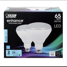 2 Pack Feit Electric BR40 65W 500K 850 Lumens Daylight LED E26 Bulbs