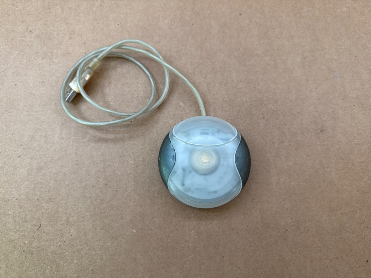 Vintage Apple USB Mouse Blue/Teal Model M4848 Round Hockey Puck | eBay