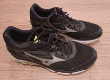    Mizuno Men's Sz 13 Wave Inspire 12 Black  Silver Running Shoes Sneakers