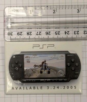 Sony Playstation Portable PSP  Pre-Release Promo Button Pin - Available 2005