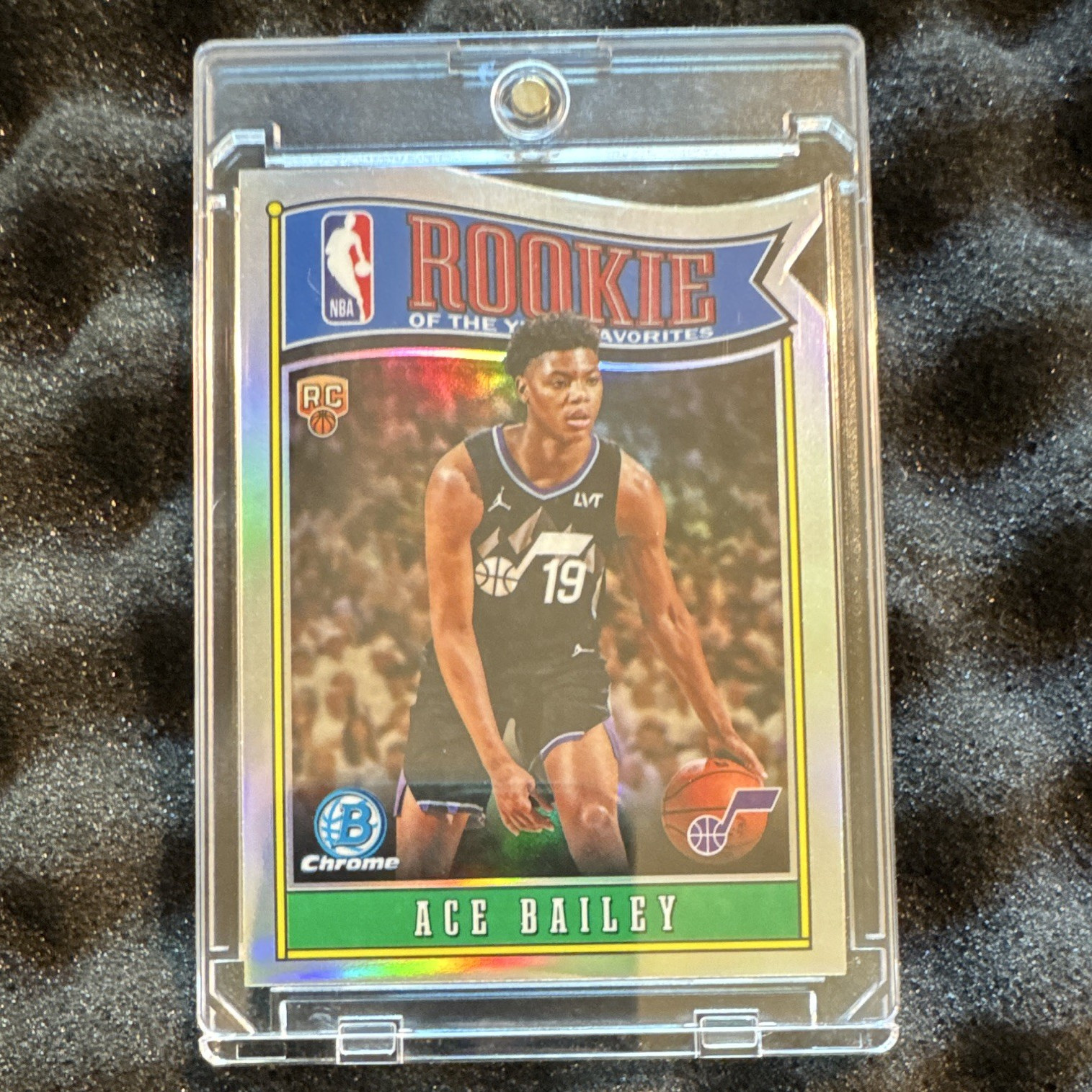 Topps 2025 Bowman Chrome Ace Bailey Rookie of the Year Fav #RY-5 Jazz RC Refr