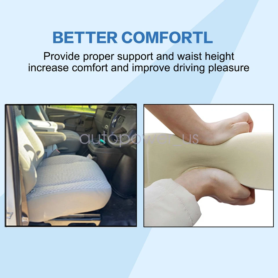 For 2003-2014 Chevy Express & GMC Savana Driver Bottom Seat Cover + Foam Cushion Foto 2 de 4