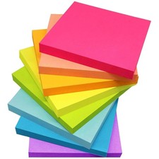 48-Pack Sticky Notes, Bright Colors, 3x3 Inch...