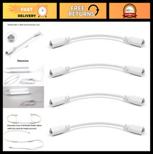 8-Inch LED Tube Connector Cable - Double Male Extension Cord for Fluorescent Bul